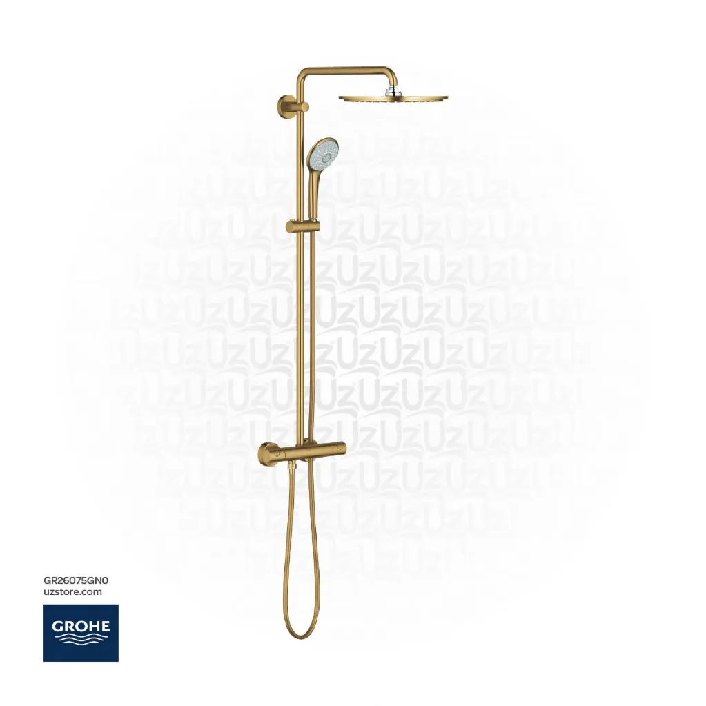 GROHE Euphoria System 310 Shower system with safety mixer for wall mounting , 26075GN0 , brushed cool sunrise