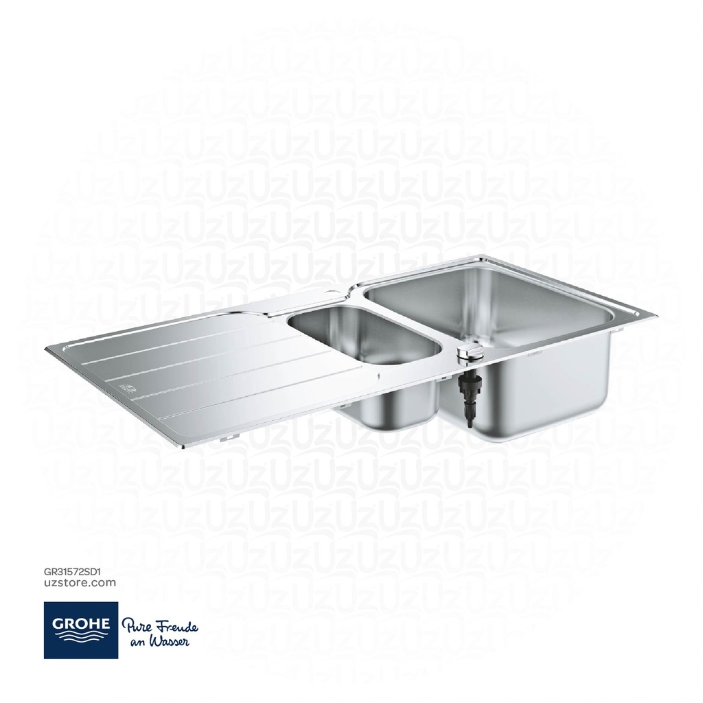 [GR31572SD1] GROHE K500 Stainless steel sink with drainer , 31572SD1 , stainless steel