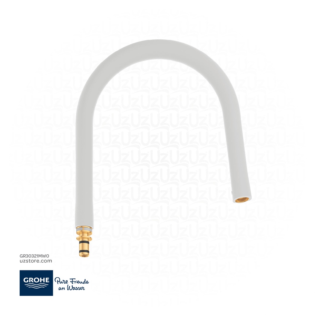 GROHE GROHFlexx kitchen hose spout , 30321MW0 , chrome/sheer marble