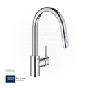 جروهي كونسيتو  خلاط مغسلة مطبخ بمقبض فردي C-spout Dual Spray 31483002