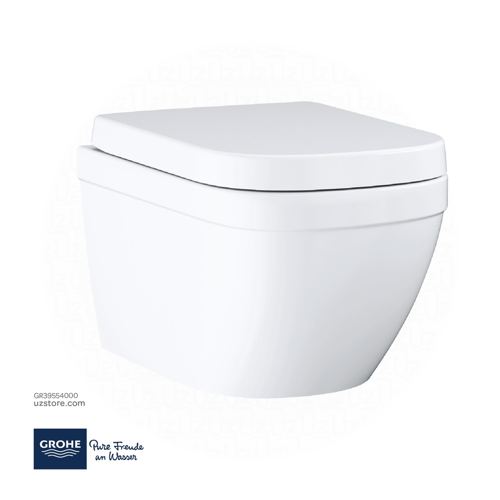 [GR39554000] جروهي يورو سيراميك  Wall hung WC set soft close 39554000