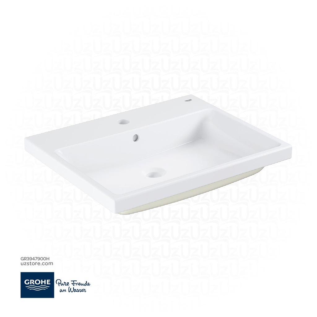 GROHE Cube Ceramic Counter basin 60 , 3947900H , alpine white