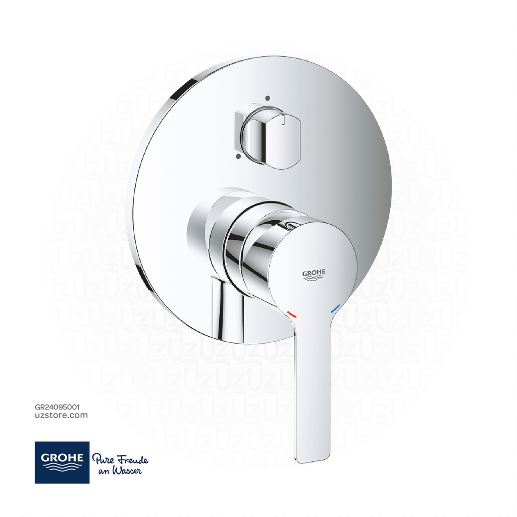 GROHE Lineare Single-lever mixer with 3-way diverter , 24095001 , chrome