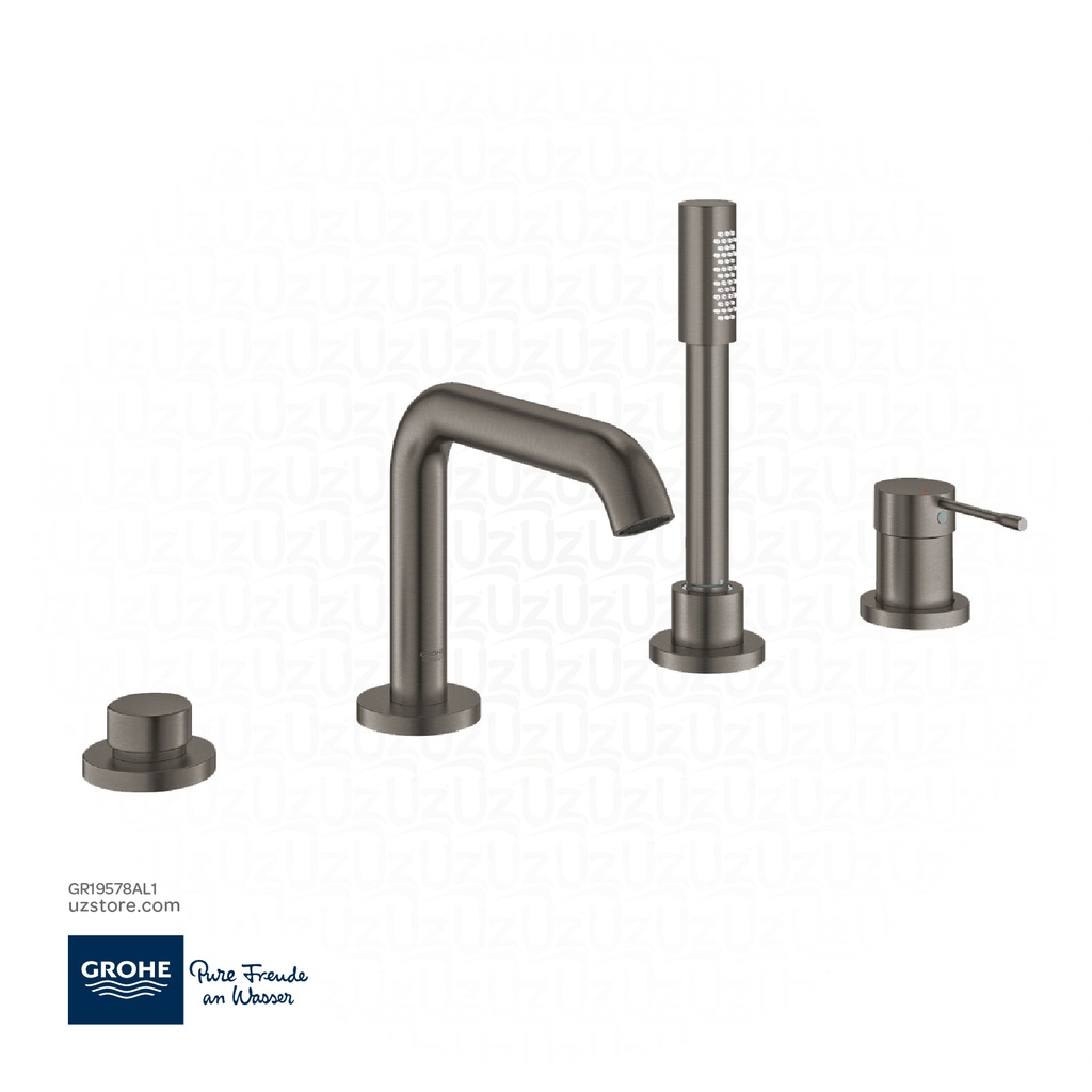 GROHE Essence 4-hole bath combination , 19578AL1 , brushed hard graphite