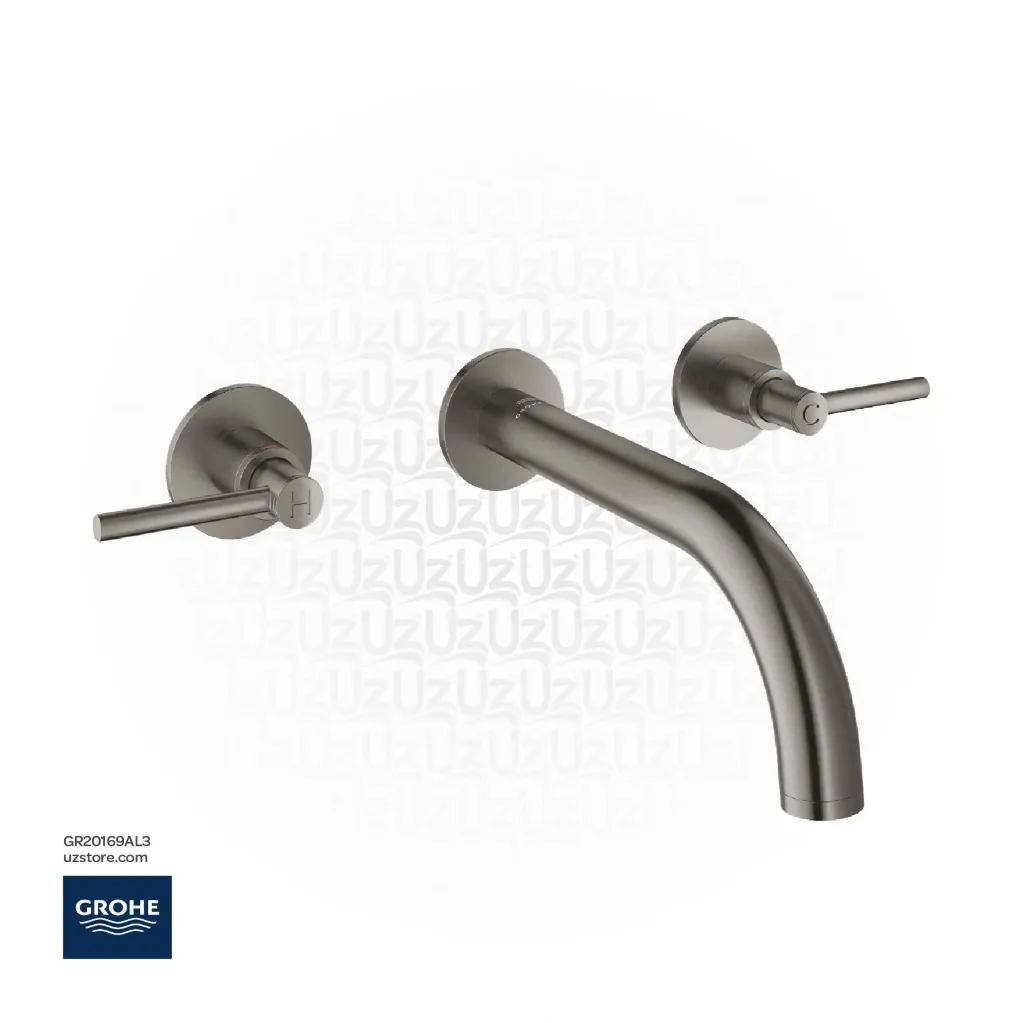 GROHE Atrio 3-hole basin mixer 1/2"
S-Size , 20169AL3 , brushed hard graphite