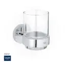 GROHE Essentials Crystal glass with holder , 40447001 , chrome