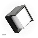 مصباح جدار خارجي  مربع LED أسود 10 واط  اضاءة بيضاء