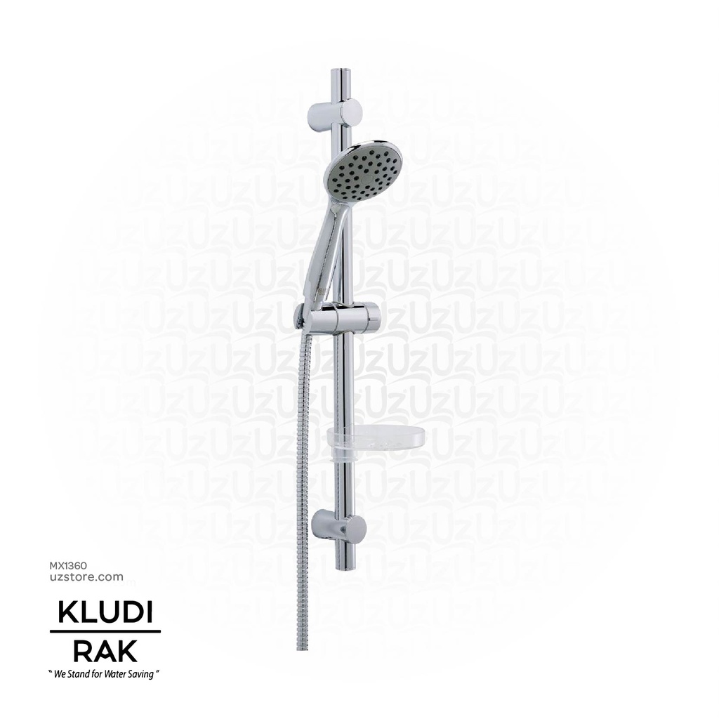 KLUDI RAK Shower Set (120MM) L=600mm, (Hand Shower + Hose + Bar+ Soap Dish) 1S RAK62001 