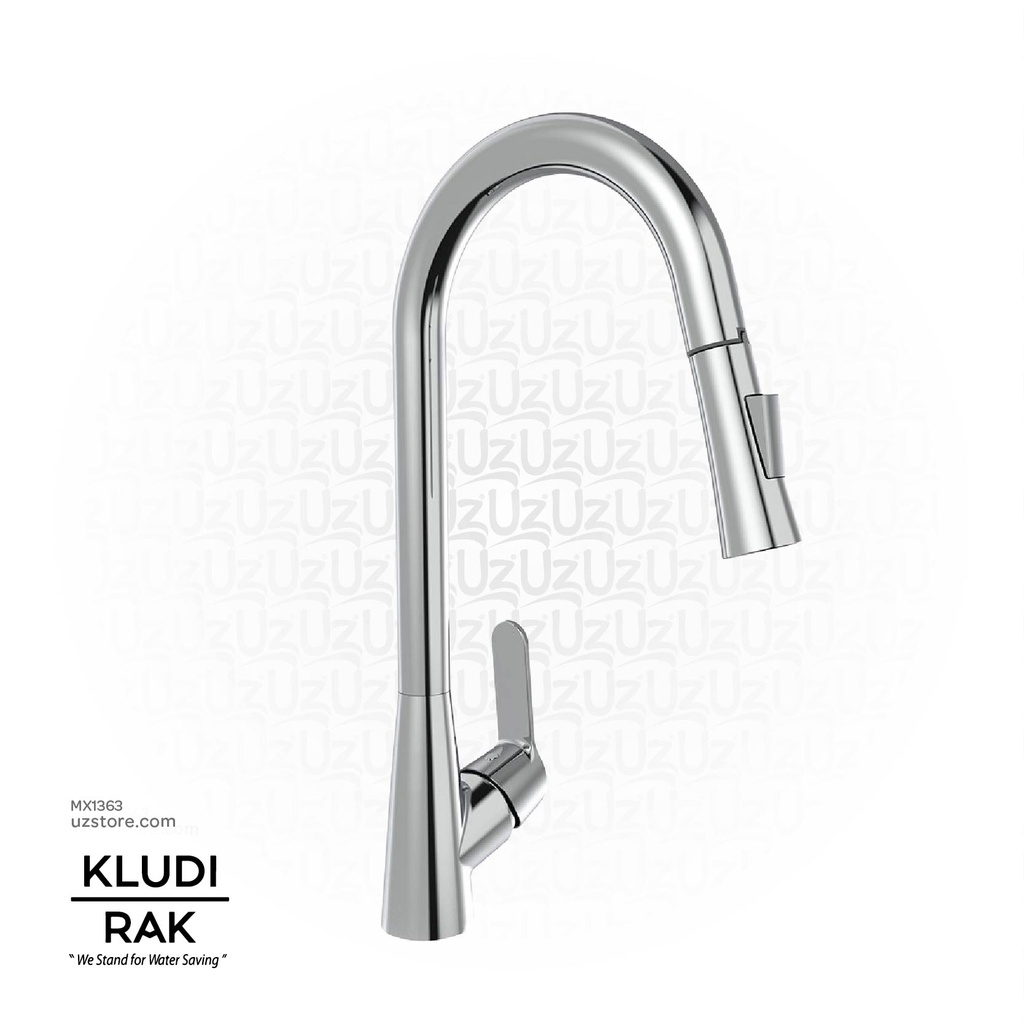 KLUDI RAK Peak Pull Out Sink Mixer with Dual Function Sprayer Head,
RAK18072