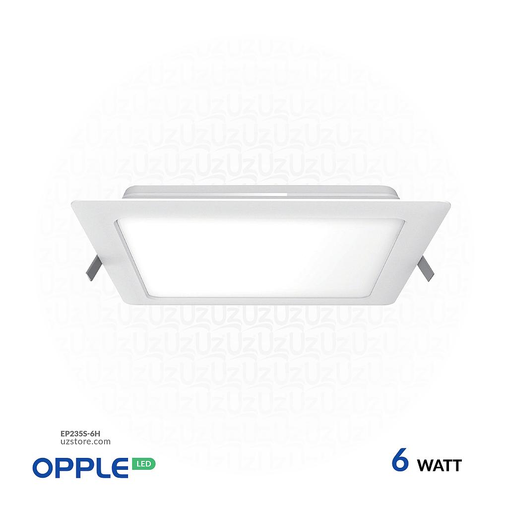 أوبل إضاءة ليد سقفية غاطسة رفيعة مربعة 6 واط، 6500 كلفن ضوء نهاري أبيض
OPPLE Down Light Ecomax ESIII Square Slim