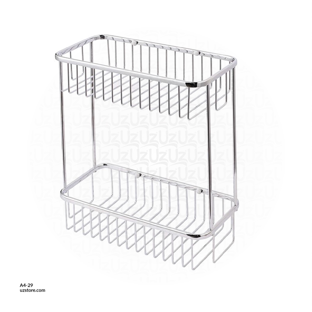 Double Tiers Basket 30.5x14.5x36cm Brass & stainless steel FM2230