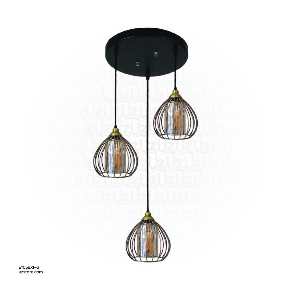 [E1052XF-3] Triple Pendant Light E27 8196/3