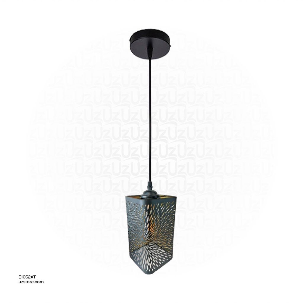 [E1052XT] Black Single Pendant Light E27 8003/1