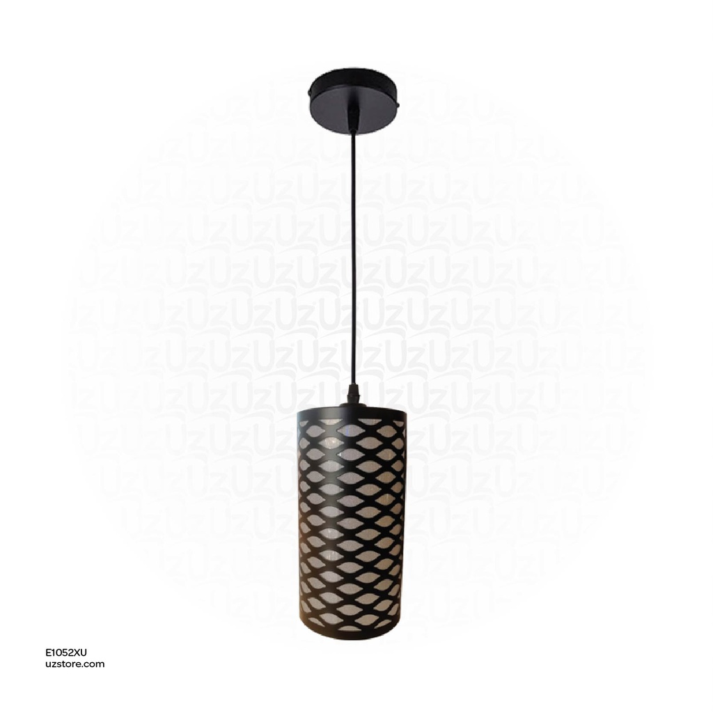 Black Single Pendant Light E27 8021/1