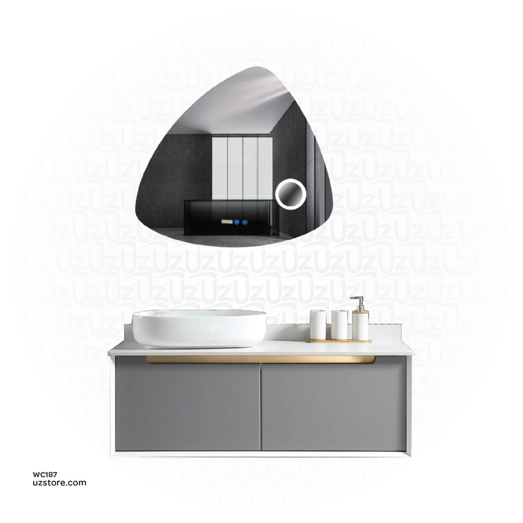 WashBasin Cabinet With led mirror cabinet RF-4847 white and light grey  100*50 *38 CM