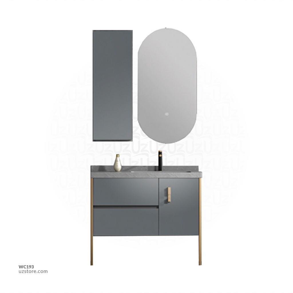 WashBasin Cabinet With led mirror with side cabinte RF-4971 grey  100*50*81 CM