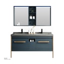WashBasin Cabinet With led mirror cabinet PL-2635 Dark Blue  150*50*81 CM