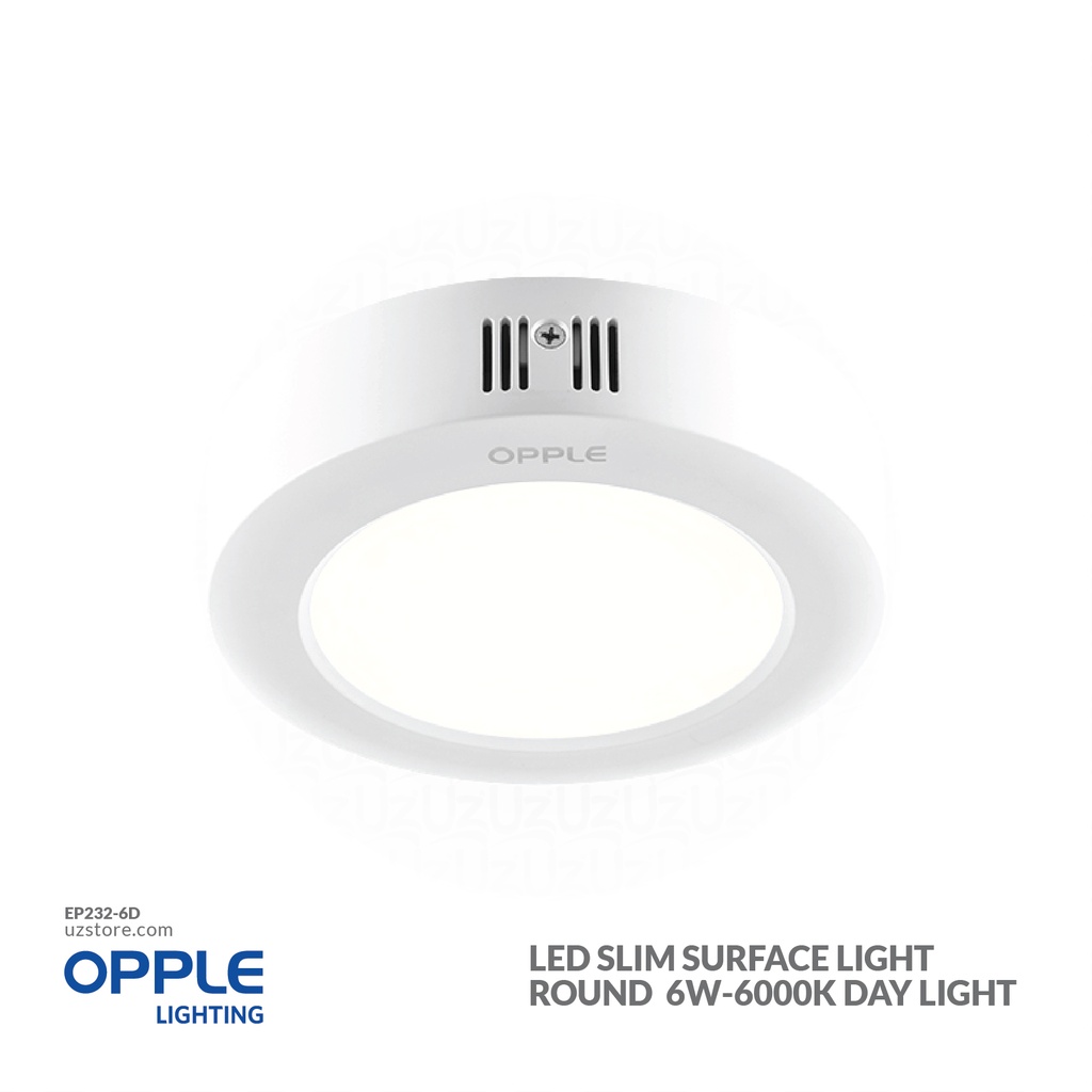 OPPLE LED Slim Surface Light Round Sm-ESII R100-6W-6000K-WH-NV , Day Light 540002001710