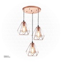 Rose Gold Diamond Pendant Light 7921/3  250*240