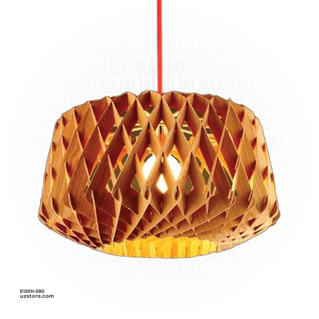 [E1201I-580] Pendant Wood Light 580mm OGS-WL04 (P)