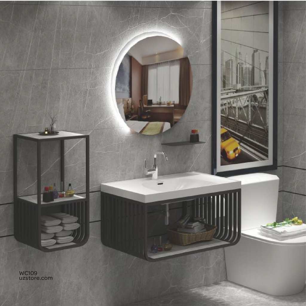 WashBasin Cabinet,Shelf, Side Cabinet and Mirror with LED light KZA-2125080  80*48*40 CM