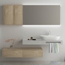 WashBasin Cabinet, Side Cabinet and Mirror  with LED light KZA-2137120 120*50*12.5 CM