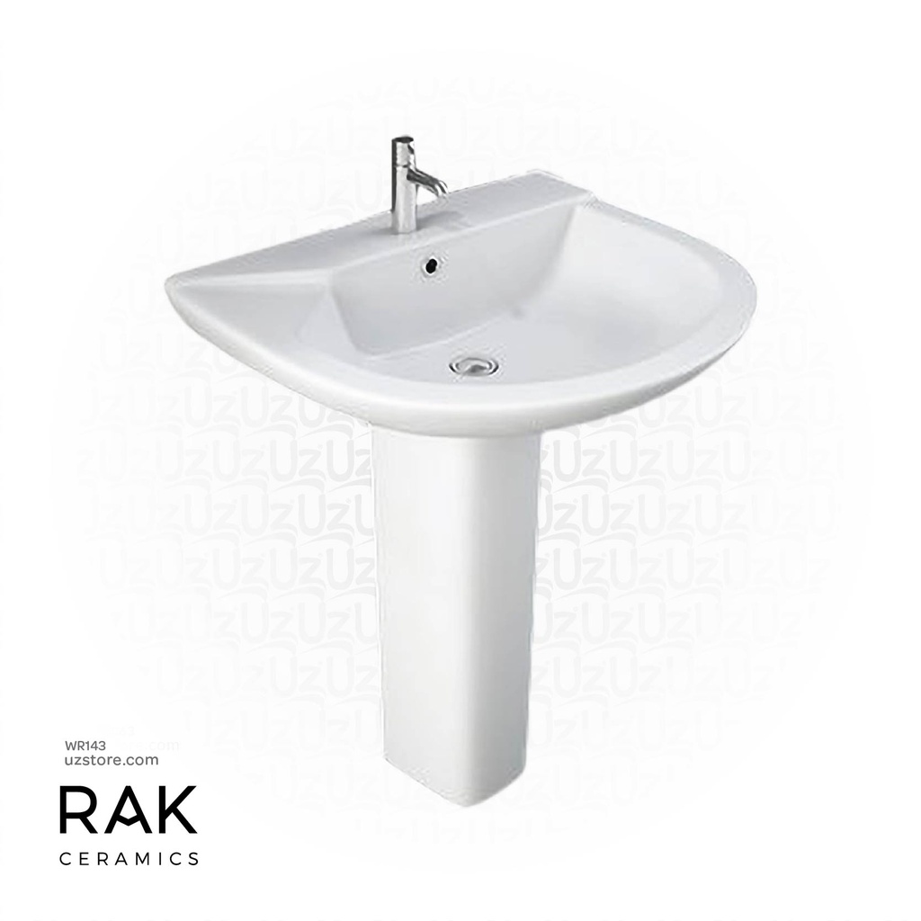 RAK-LIWA Wash Basin Full Pedestal 635x550 MM LW01AWHA + OR02AWHA