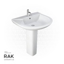RAK-LIWA Wash Basin Full Pedestal 635x550 MM LW01AWHA + OR02AWHA