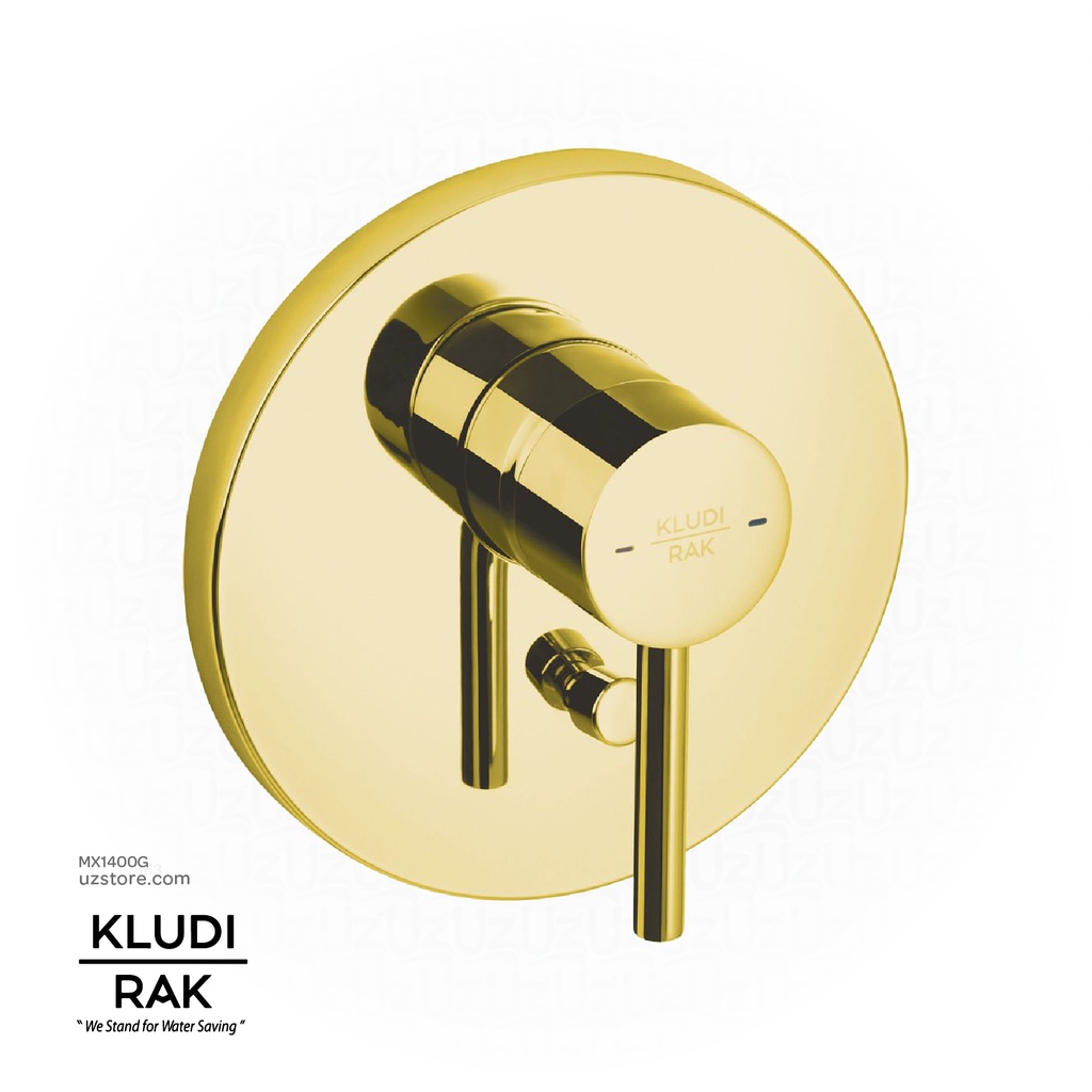 KLUDI RAK Prime  GD1 Concealed single lever bath and shower mixer, trim set Gold RAK12075