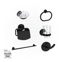 KLUDI RAK Caliber Bathroom Accessories Set ( 6 pcs ) Black,
 RAK21021.BK1