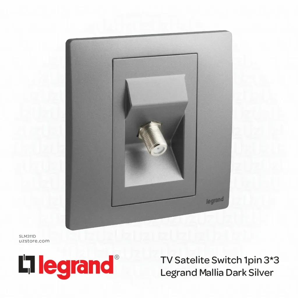 TV Satelite Switch 1pin 3*3 Legrand Mallia Dark Silver