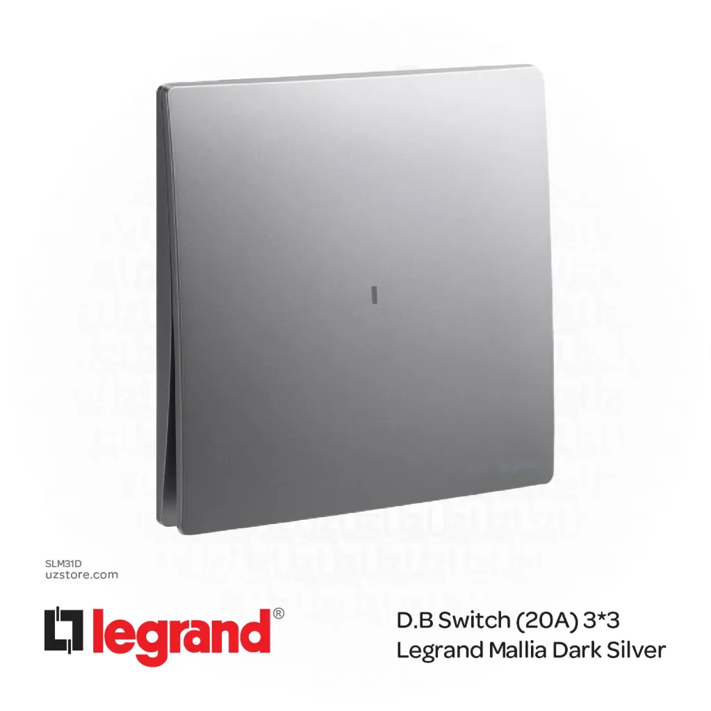 D.B Switch (20A) 3*3 Legrand Mallia Dark Silver