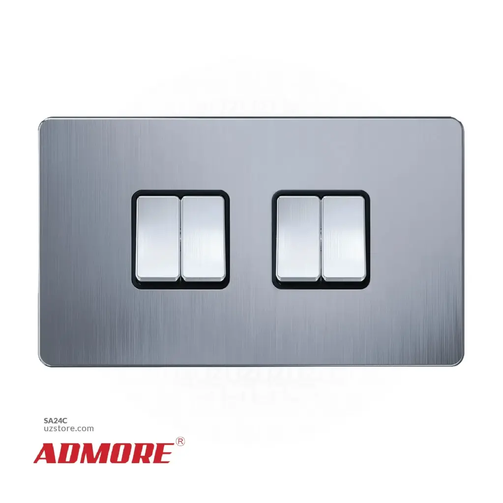 4GANG 2WAY SWITCH CROME ADMORE AC308