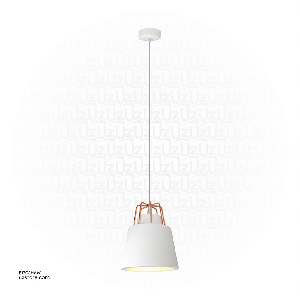 [E1302HAW] White Gypsum Pendant light E27 210180