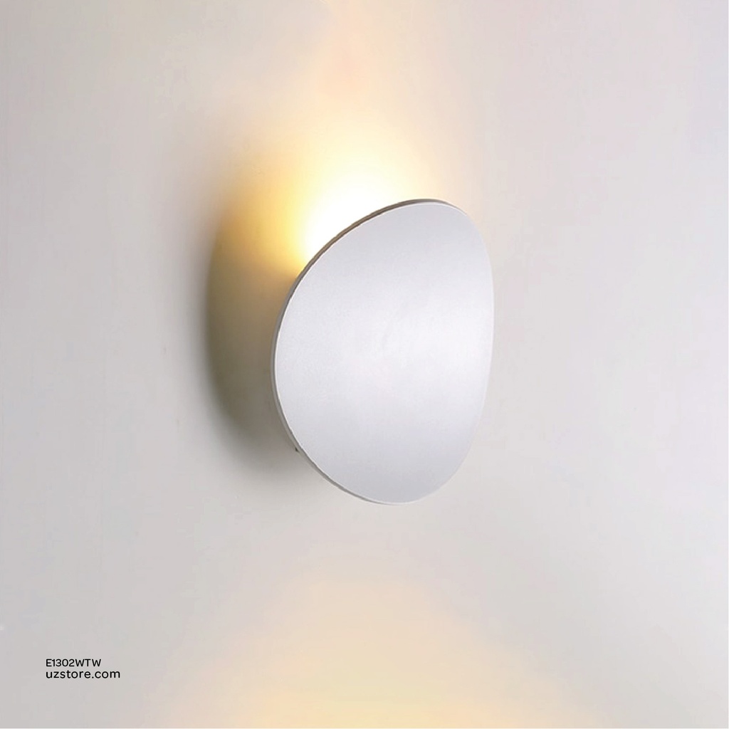 [E1302WTW] White Gypsum Led Wall Light 4.2W 310062