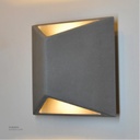 مصباح جدار خارجي أسمنت رمادي 2*6 واط LED 610009