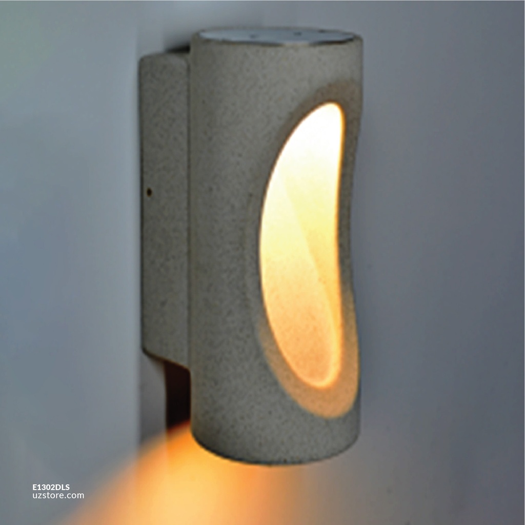 [E1302DLS] Grey Cement Led Outdoor Wall light 2*6W
 610022