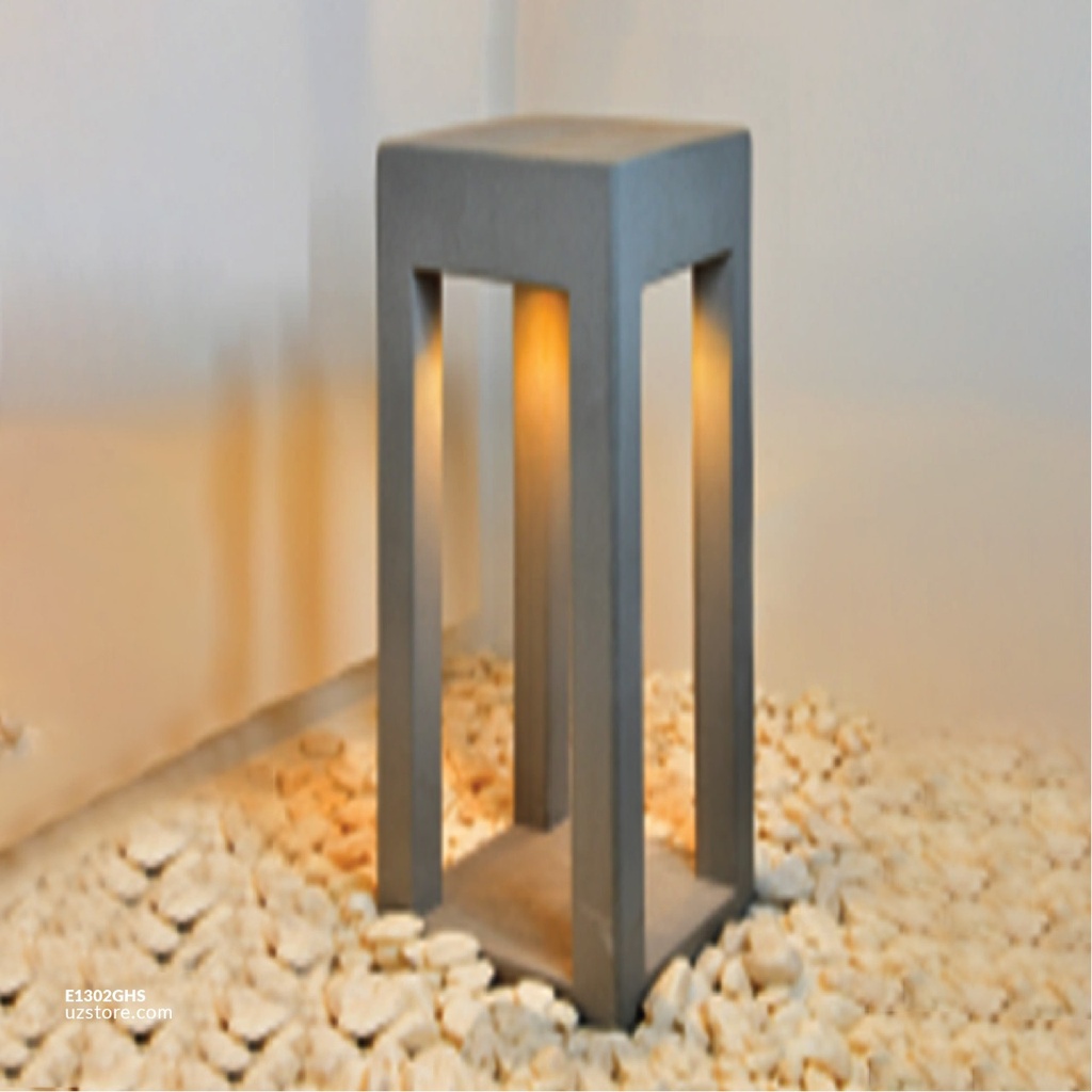 [E1302GHS] Grey Cement Led Outdoor Bollard Garden Light 6W
 610025