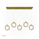 Chandelier 9399/5 GD   2 COLOR   crystal 75*10*100 30W