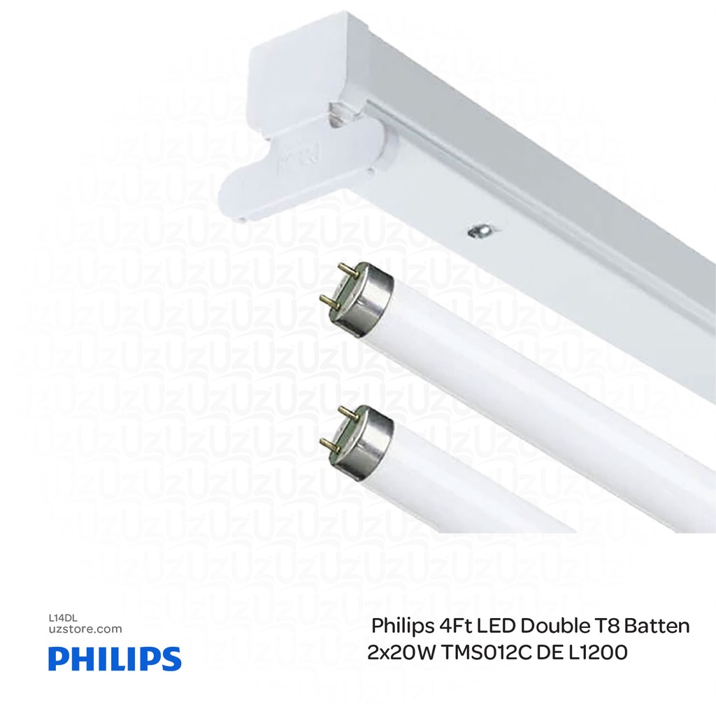 PHILIPS 4Ft Double LED T8 Batten 2xTLED TMS012C DE L1200 G2 GM 911401888182