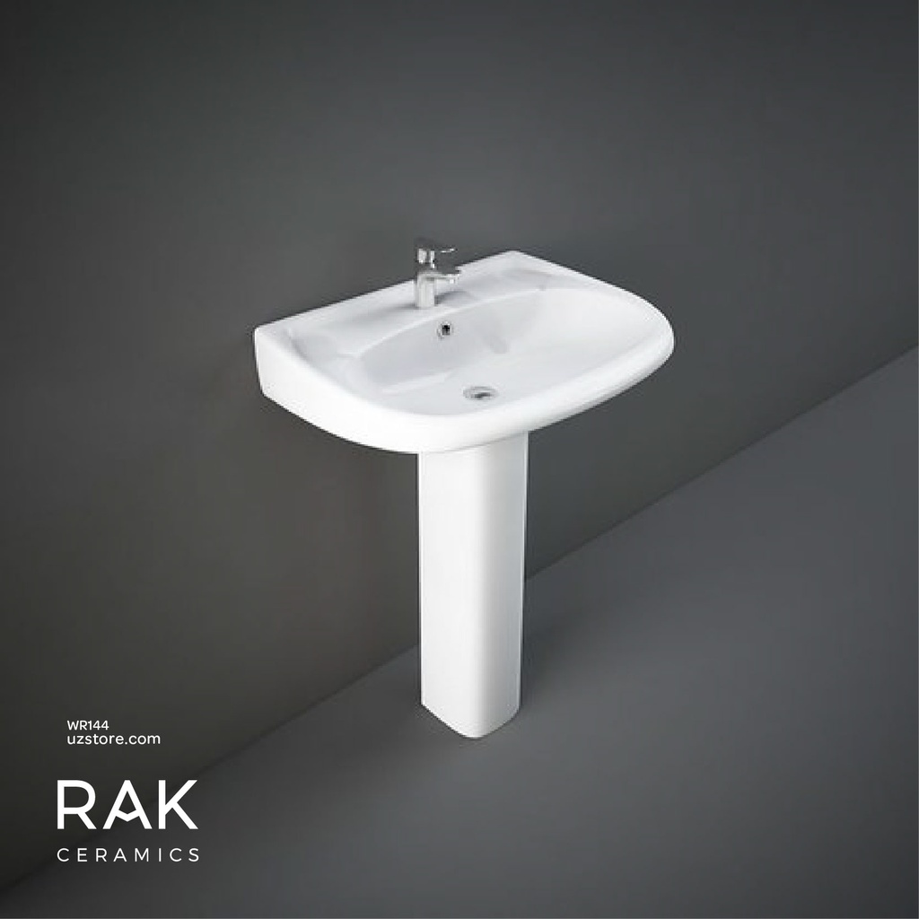 RAK Ceramic FLORA Wash Basin with full Pedestal 62CM FL01AWHA+ER02AWHA