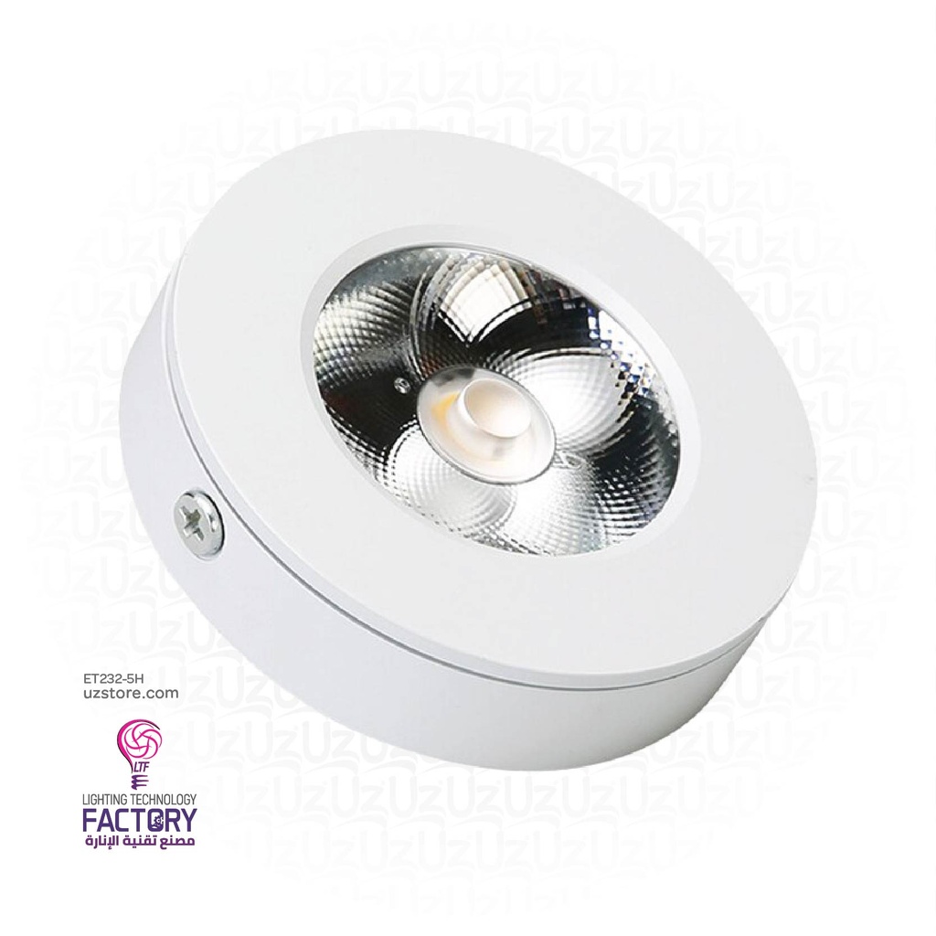 [ET232-5H] LTF 5W LED Surface Light Reta Line Half white 4000K