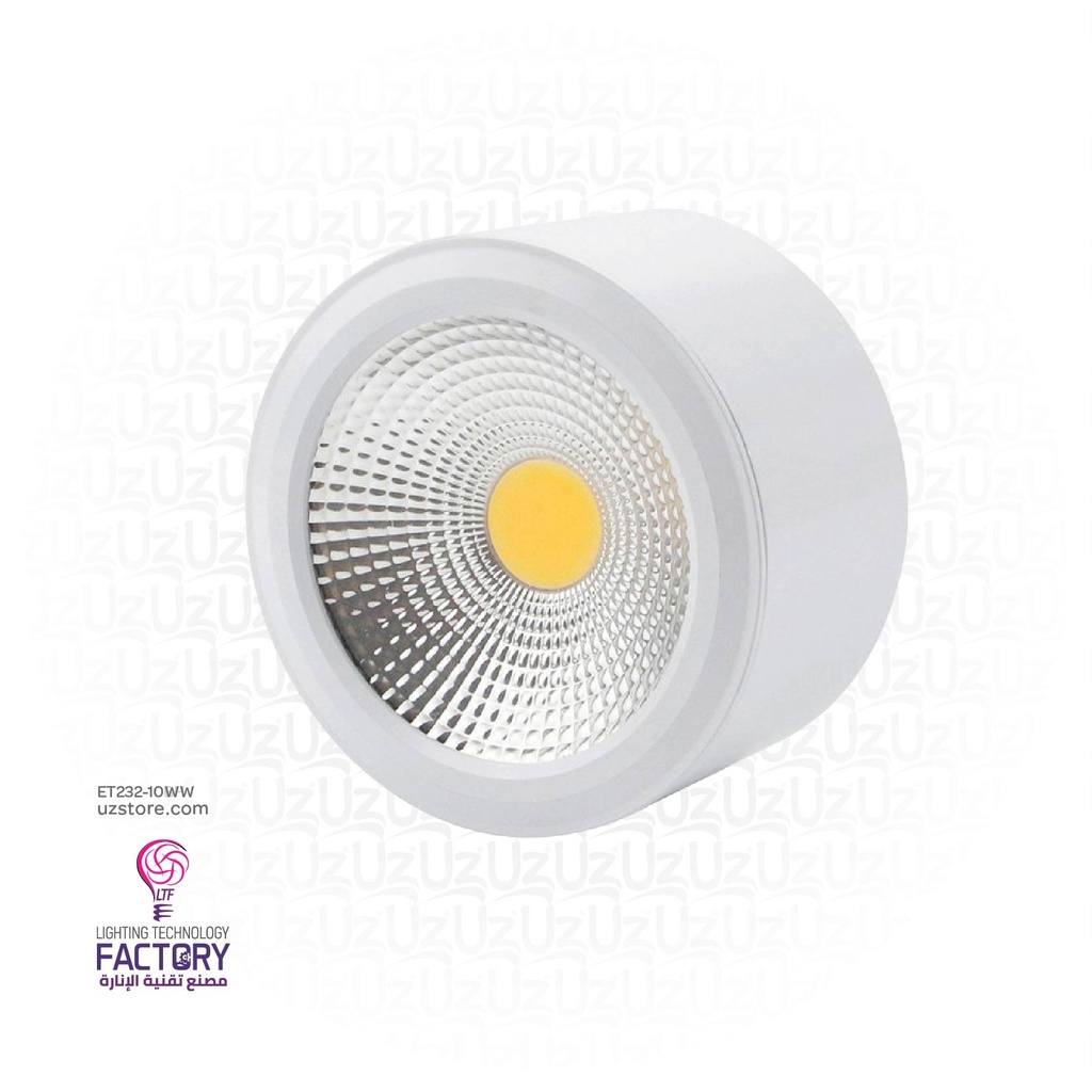 [ET232-10WW] LTF 10W Surface Downlight Reta Pro white Warm white 3000K