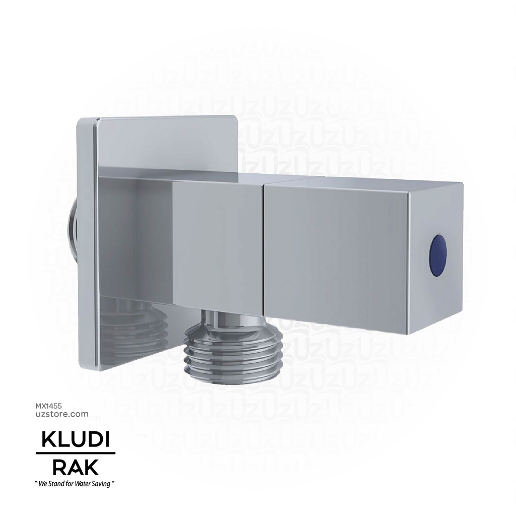 KLUDI RAK Brass Angle Valve DN 15, 1/4 Turn-cp 1/2" x 1/2", ABS Handle 
RAK33008