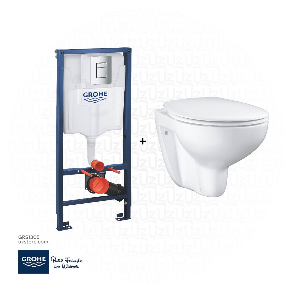 GROHE Bau Ceramic Concealed WC Bundle 305 ( GROHE Rapid SL + WC Wall Hung )