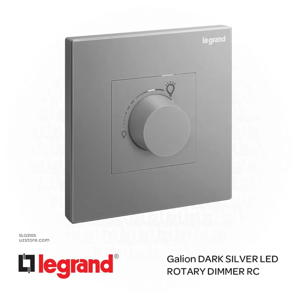 Legrand Galion DARK SILVER LED ROTARY DIMMER RC