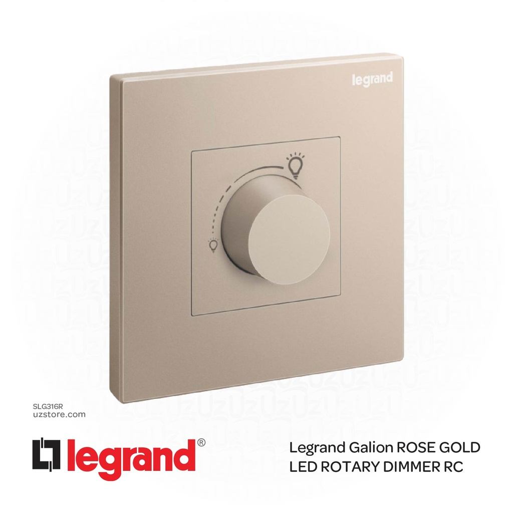 [SLG316R] مفتاح ديمر كهربائي ليجراند جاليون روز جولد  LED ROTARY  RC