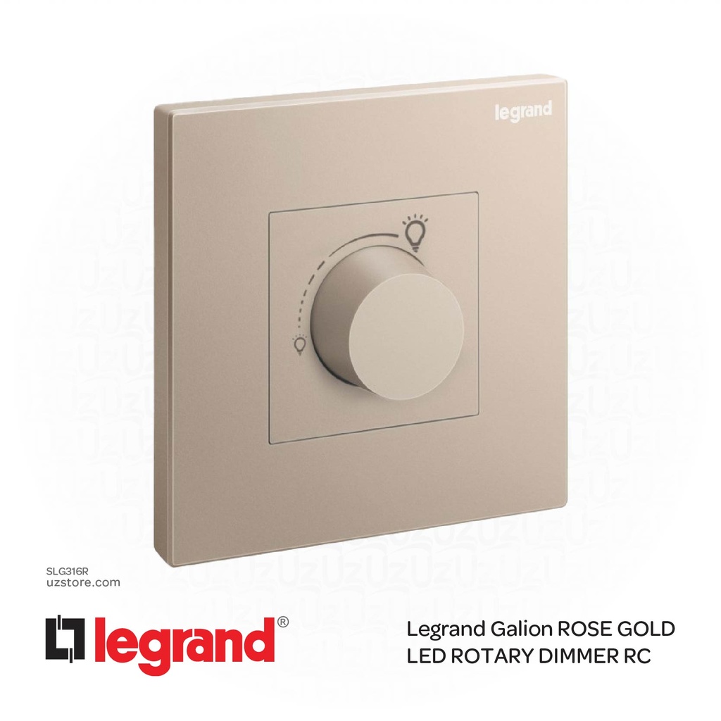 Legrand Galion ROSE GOLD LED ROTARY DIMMER RC
