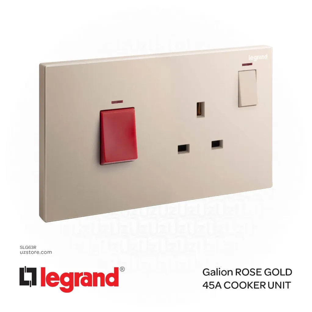 Legrand Galion ROSE GOLD 45A COOKER UNIT