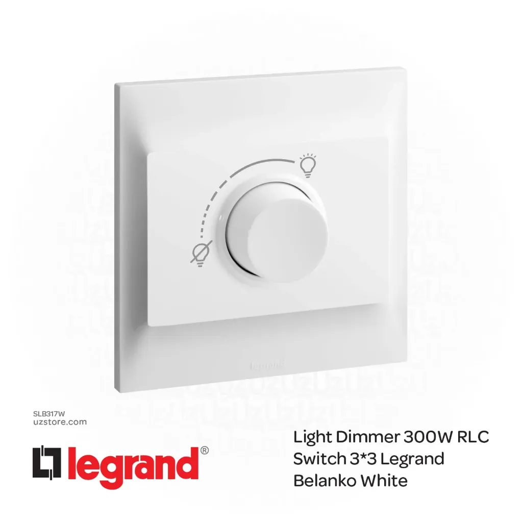 Light Dimmer 300W RLC Switch 3*3 Legrand Belanko White